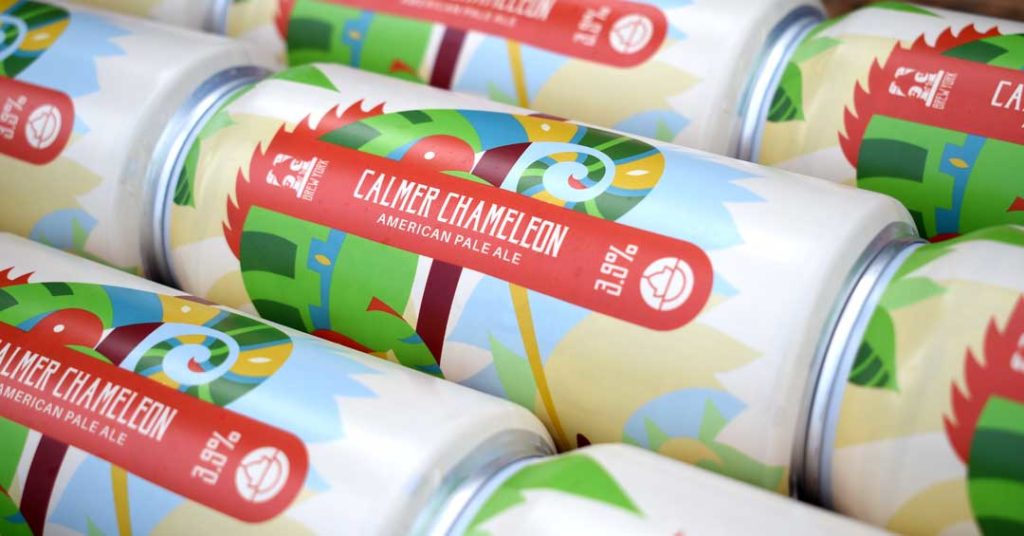 Calmer Chameleon beer cans